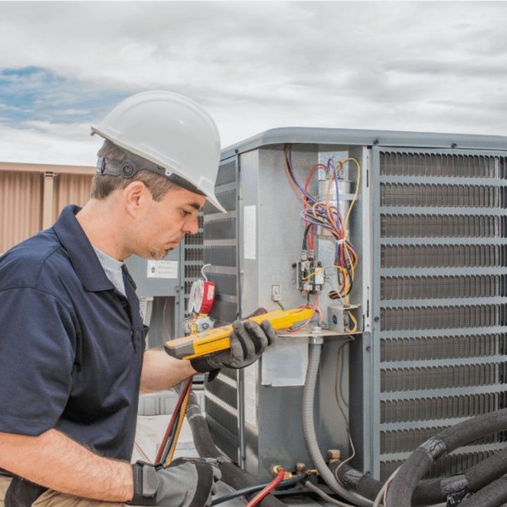 St. Marys Heating & Cooling HVAC technician on a service call in St. Marys, Ontario